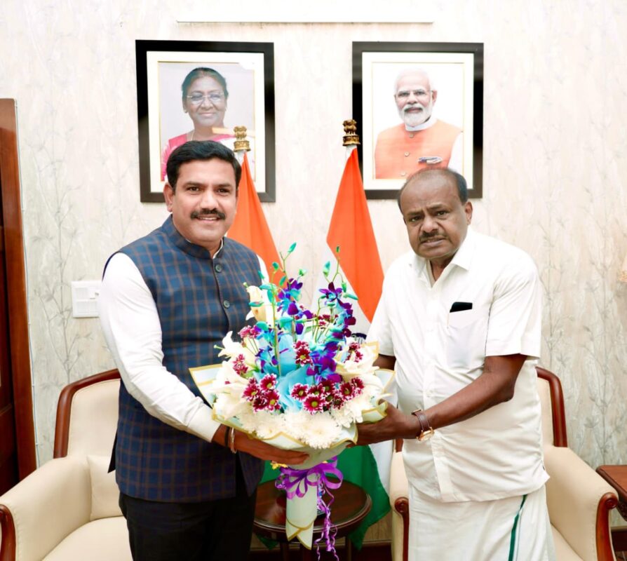 B.Y. Vijayendra Meets H.D. Kumaraswamy in Delhi to Strengthen NDA Strategy in Karnataka Leaders during B.Y. Vijayendra H.D. Kumaraswamy meeting to strengthen NDA alliance