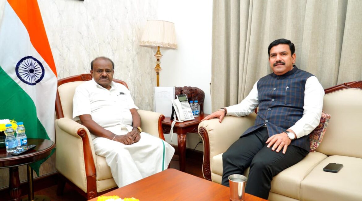 B.Y. Vijayendra Meets H.D. Kumaraswamy in Delhi to Strengthen NDA Strategy in Karnataka B.Y. Vijayendra H.D. Kumaraswamy meeting in New Delhi for NDA strategy discussion