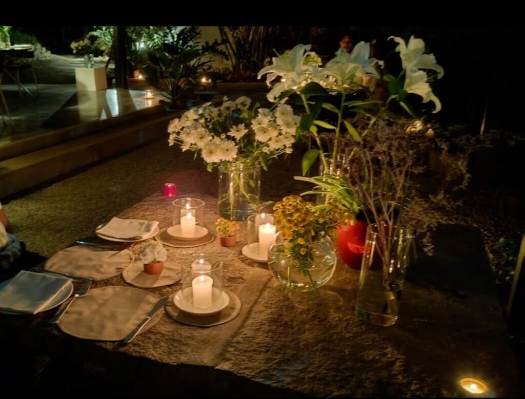 Grasshopper Bengaluru Private Dining: A Quiet, Luxurious Escape for Food Lovers Grasshopper Bengaluru private dining candle-lit table setup
