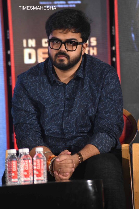 Devil Film Press Meet Gallery: Exclusive Behind-the-Scenes from the Media Event Close-up of film poster reveal at Devil press meet event