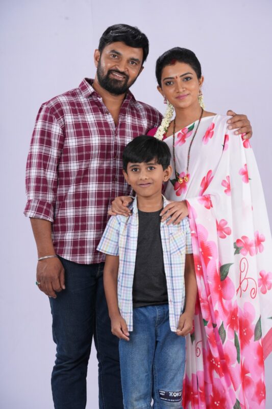 Aryan Tejas with co-star Radha Bhagavati in a film still