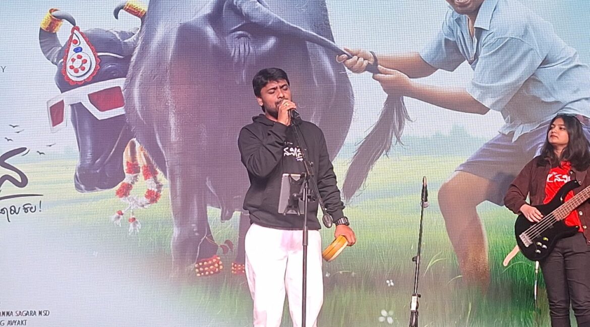 "Konane Konane" Song "Lo Naveena": A Folk Celebration of Local Voices & Cuisine Music director Sajju Naveen recording the Konane Konane song