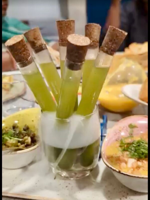 Spice Klub Vegetarian Restaurant: Where Indian Tradition Meets Culinary Innovation Chef preparing Butter Chicken Spheres (vegetarian) at Spice Klub