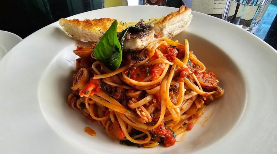 Handmade pasta dish served at Toscano Bengaluru