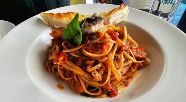 Handmade pasta dish served at Toscano Bengaluru