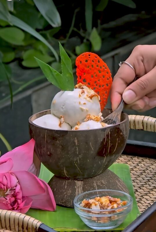Green Curry with rice at Thai Basil Bengaluru restaurant