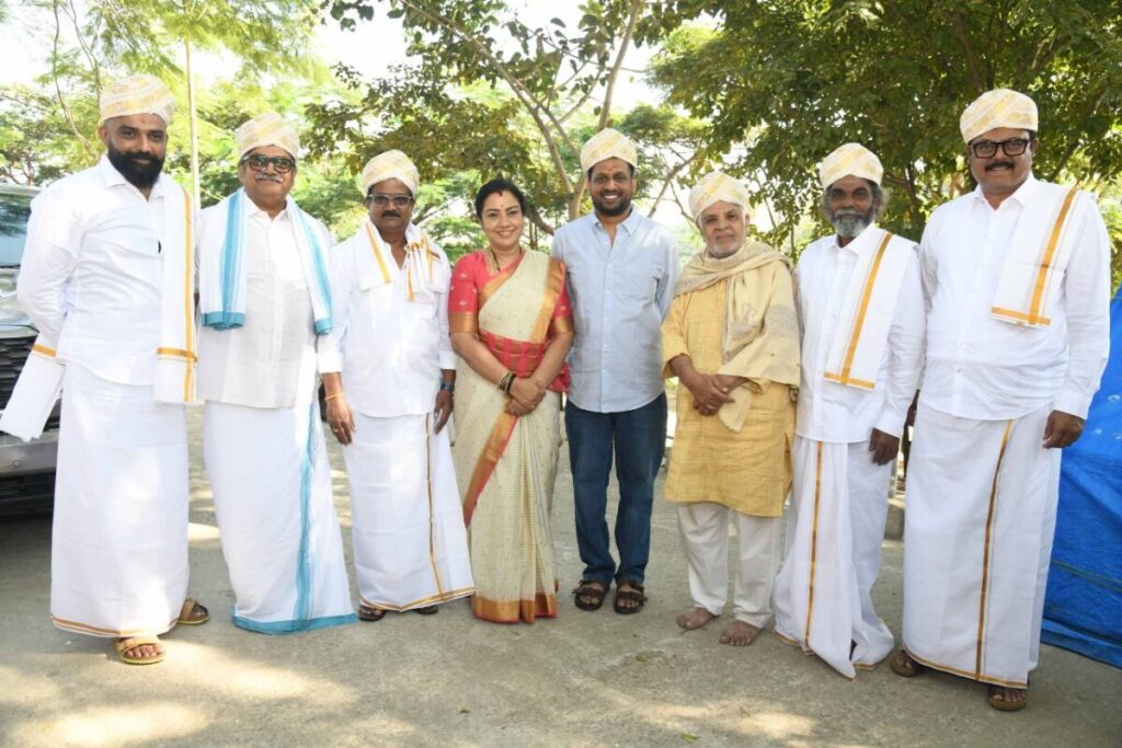 Class of Mysore Movie Muhurtha: Title Unveiled at Sri Bande Mahankali Temple in Traditional Splendor Director Gautam Basavaraju at the Class of Mysore muhurtha
