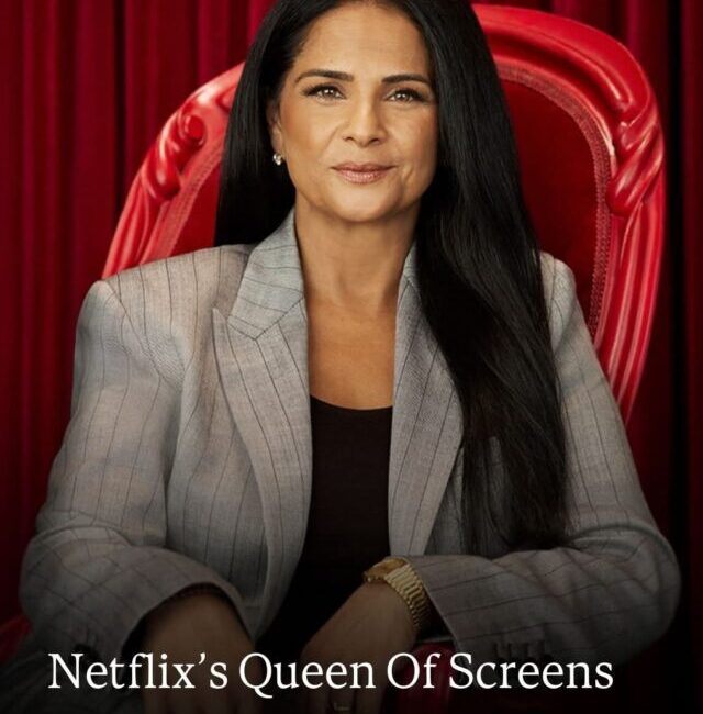 Bela Bajaria speaking at a Netflix global content event