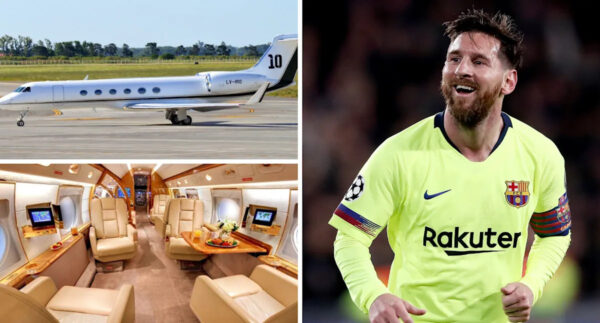 Lionel Messi Private Jet Gulfstream V: A $15 Million Symbol of Speed, Comfort & Privacy Interior cabin view showing premium leather seating in Messi's jet