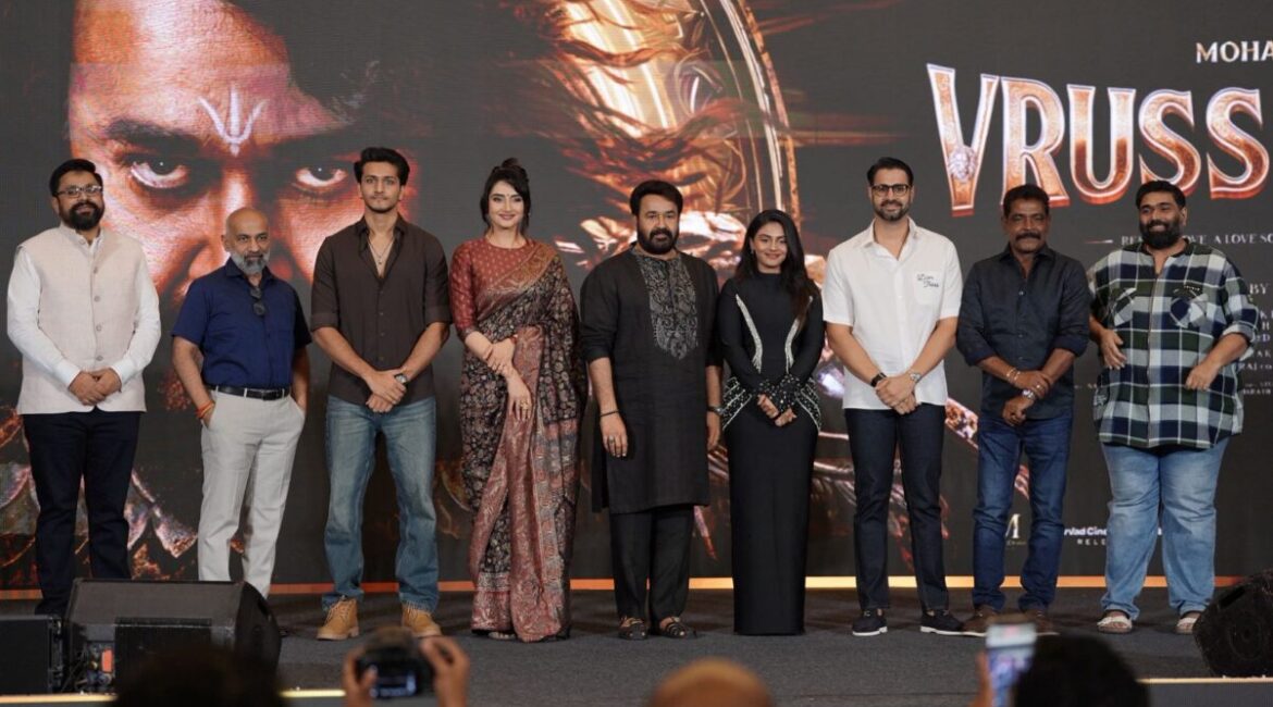Mohanlal as a modern-day businessman from the Vrusshabha trailer
