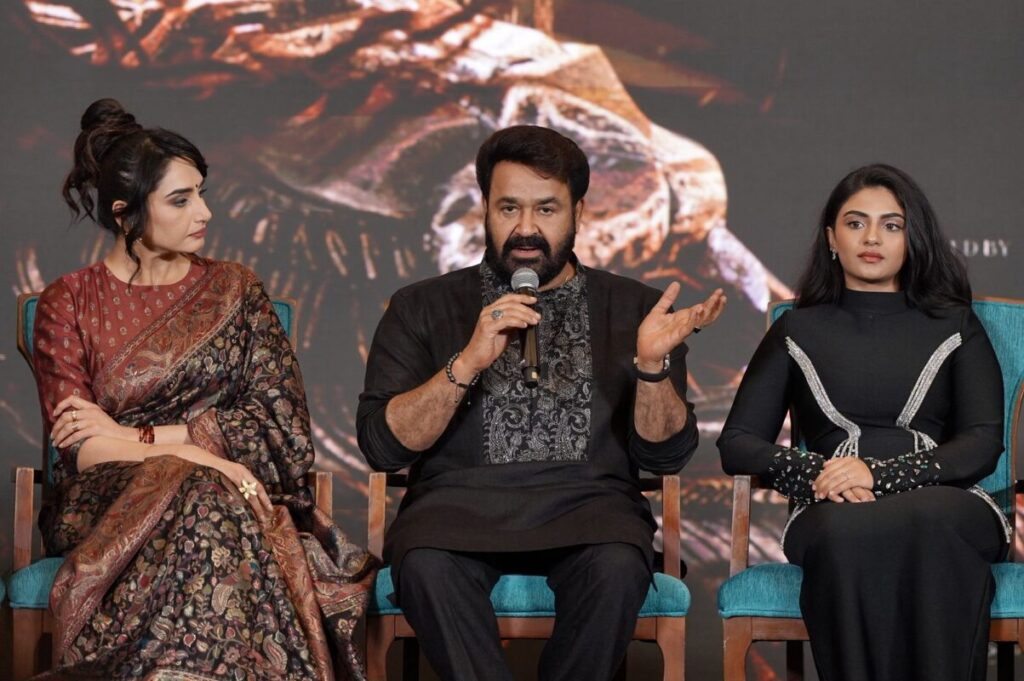 Mohanlal as King Vijayendra Vrusshabha in the historical timeline