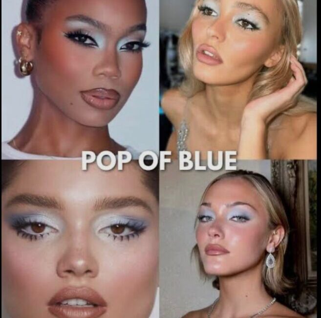 Best Makeup Trends of 2026 Model showcasing the 2026 makeup trends with glowing skin and a soft metallic eyelid accent.