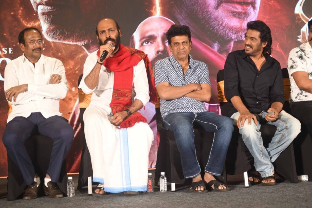 Fan-made social media collage celebrating the viral Shivrajkumar new look from the 45 movie.