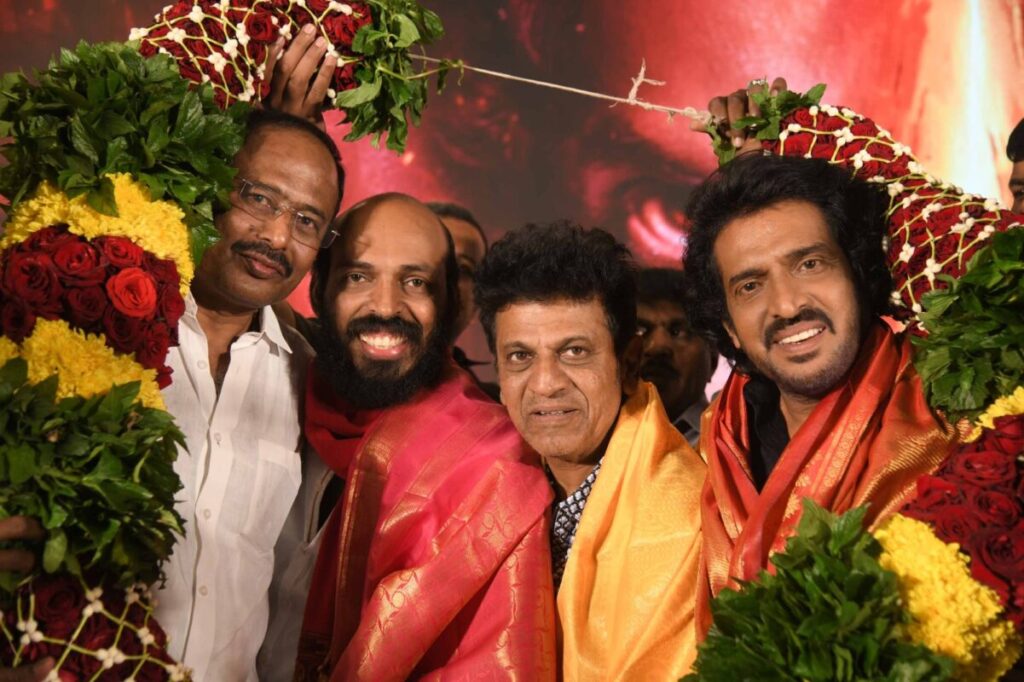 Multi-starrer 45 Set for Grand Release on December 25; Trailer and Songs Receive Overwhelming Response The lead trio Shivarajkumar, Upendra, and Raj B Shetty in a poster for the multi-starrer 45.