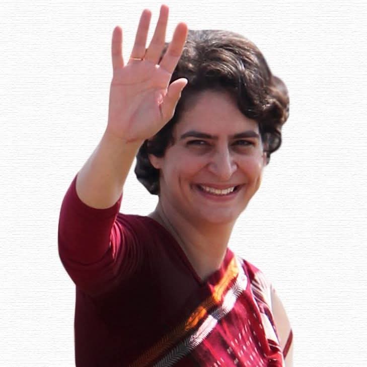 Priyanka Gandhi’s Growing Political Charisma A split-image graphic comparing Priyanka's earlier campaigning style with her recent statesman-like engagements.