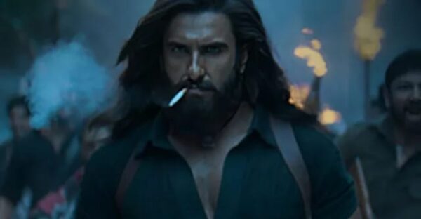 Multilingual poster for Dhurandhar 2 showing release date in regional languages.