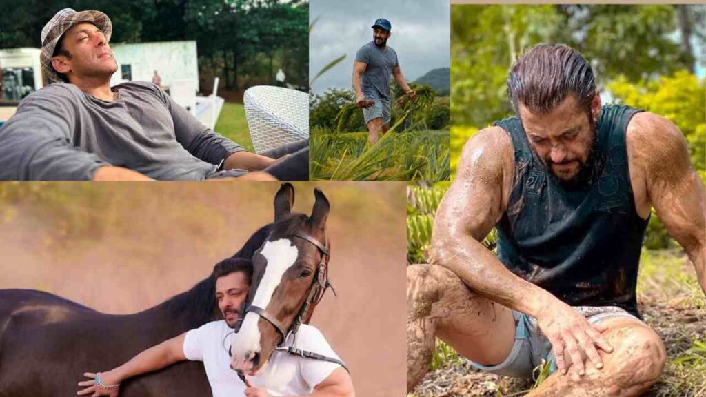 Salman Khan in a casual setting at his farmhouse retreat.