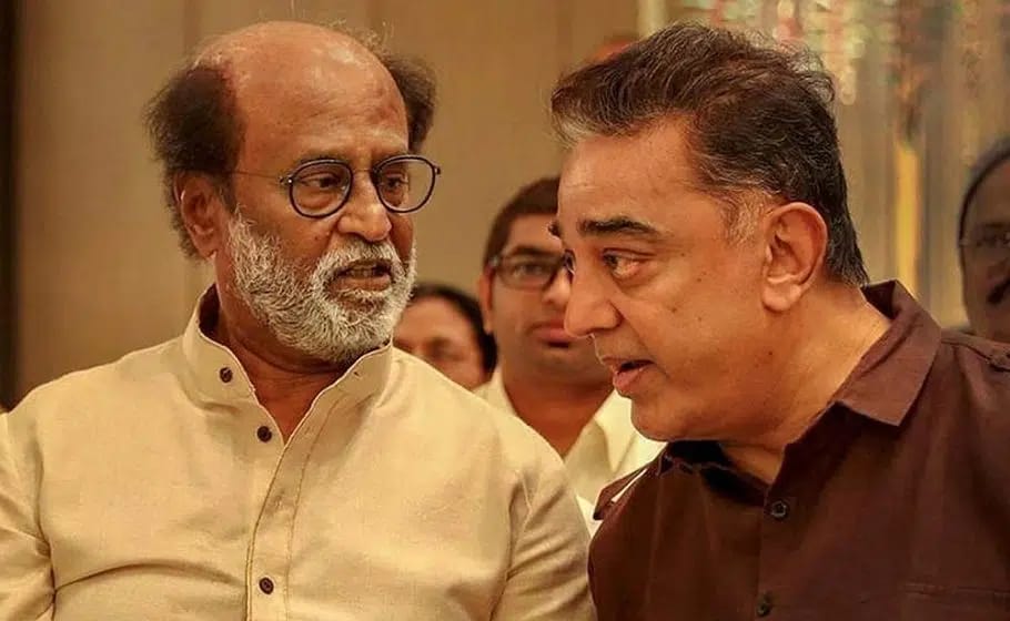 Symbolic poster for Thalaivar 173 featuring tailoring tools and textile elements