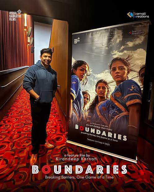 Boundaries Film Women's Cricket Story Celebrates Diaspora, Friendship, and Resilience A promotional poster for the film Boundaries featuring the women's cricket team.